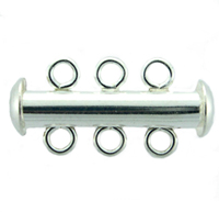 3-Strand Magnetic Slider Clasp - Silver